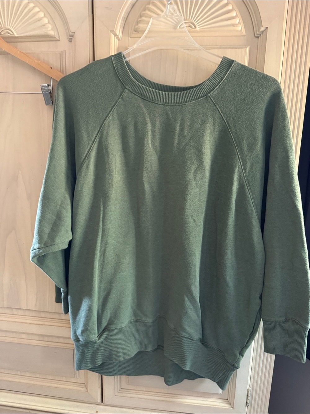 aerie Olive Green Crewneck Sweatshirt